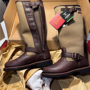 Stylish Brown and Tan Women Boots